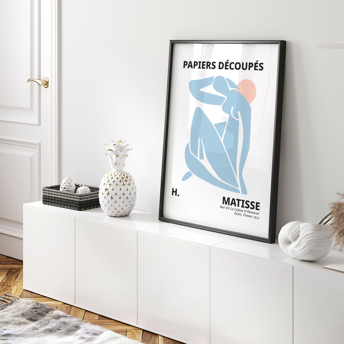 Henri Matisse Blue Seated Figure Pastel Sun Paper Cutout Poster - Image 4