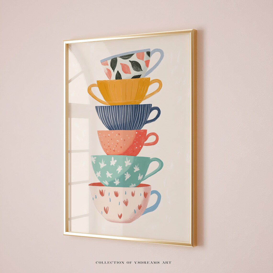 Coffee Cup Painting Kitchen Decor Art Print