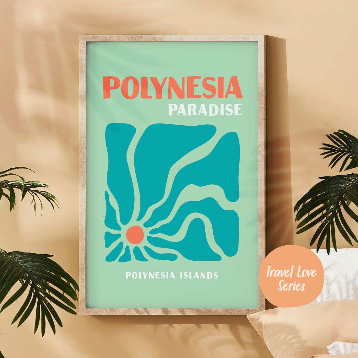 Polynesia Travel Poster, French Polynesia Beach - Image 4