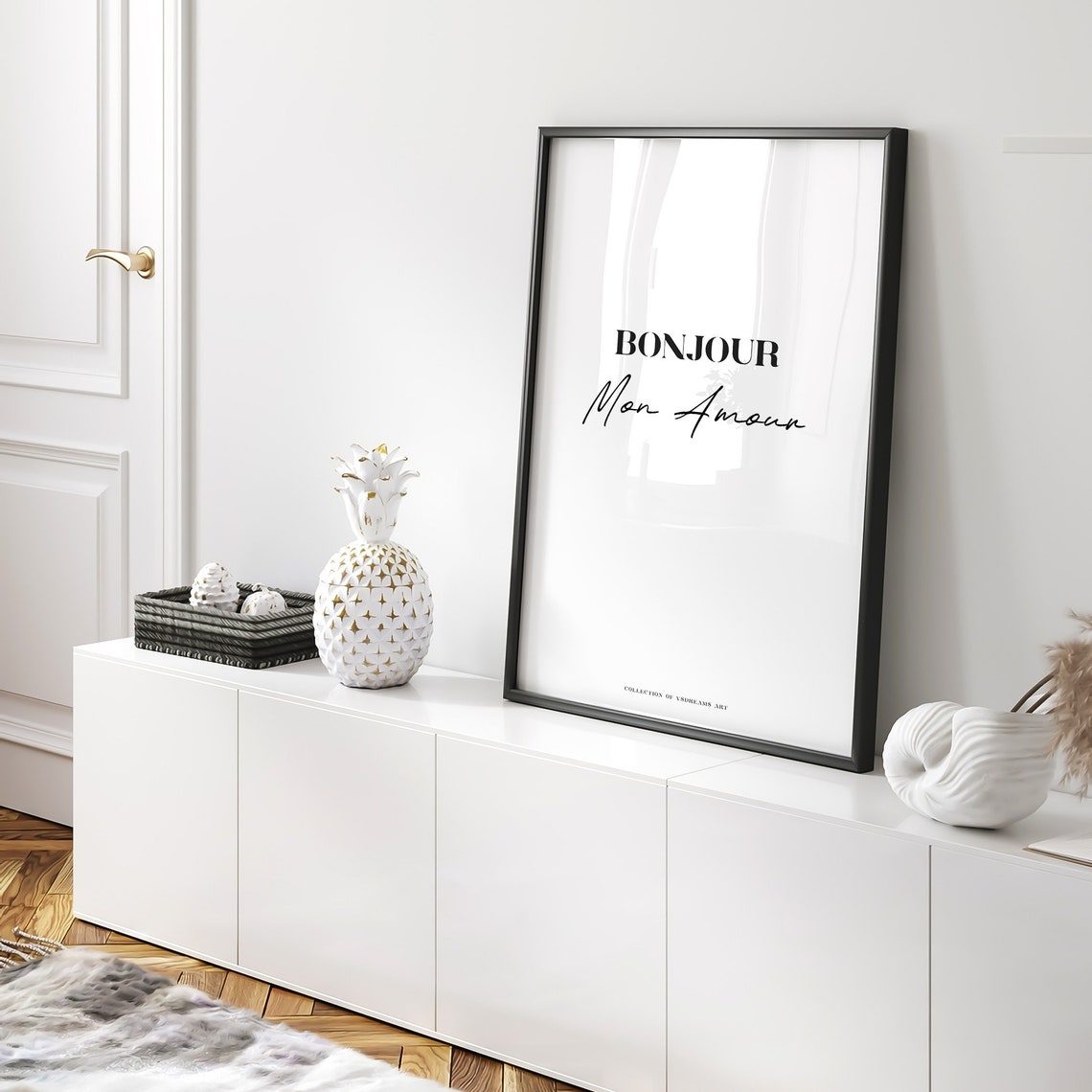 Bonjour Wall Art Bonjour Art Print French Wall Art French Love Poster Bonjour Poster French Wall Art Modern Romantic Wall Art - Image 2