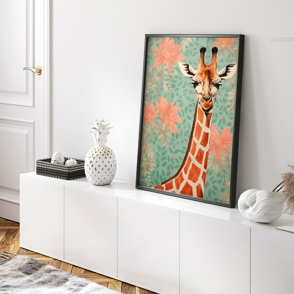 Giraffe Safari Animal Art Print for Kids Rooms - Image 3