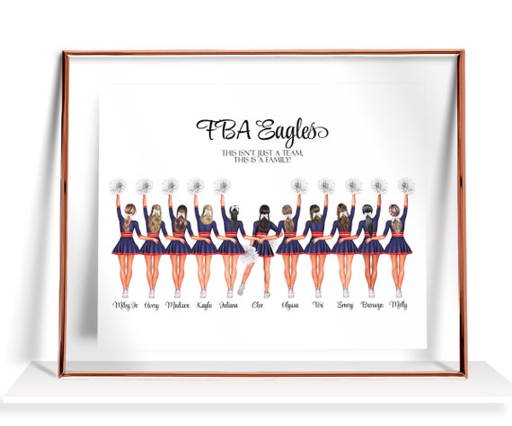 Cheerleaders Team Gift Custom Cheer Gift Cheerleaders Print Personalized Cheerleader Gifts Cheer Friend Gift Cheerleader Poster
