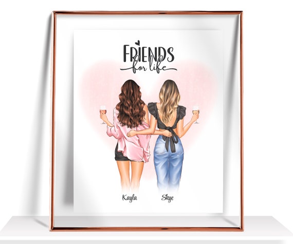 Best Friend Gift Personalized Friendship Gift Best Friend Print Best Friend Birthday Gift Friends Gift Best Friend Print Custom Gift For Her