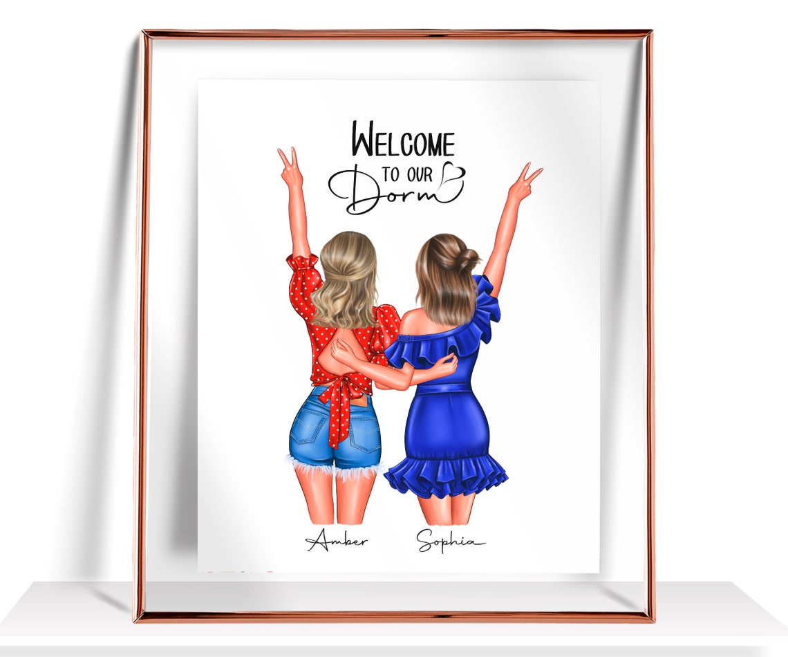 Welcome To Our Dorm Roommates Peace Sign Celebration Dorm Poster