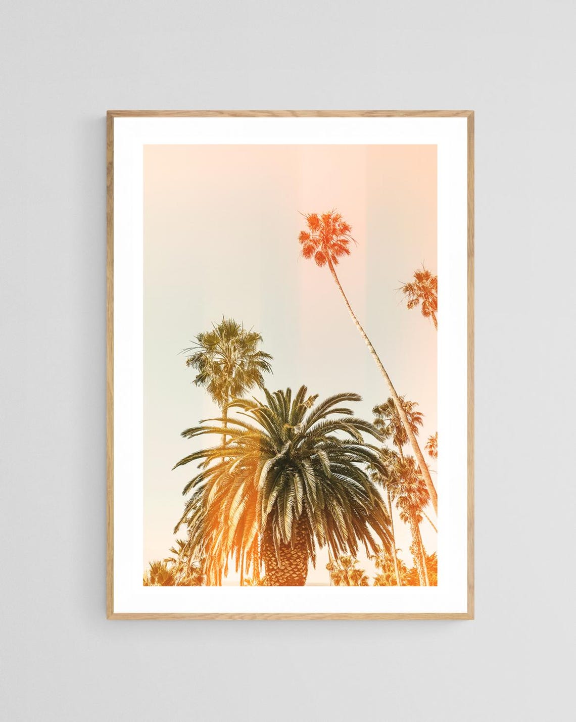 Palm Tree Print, Tropical California Boho Art