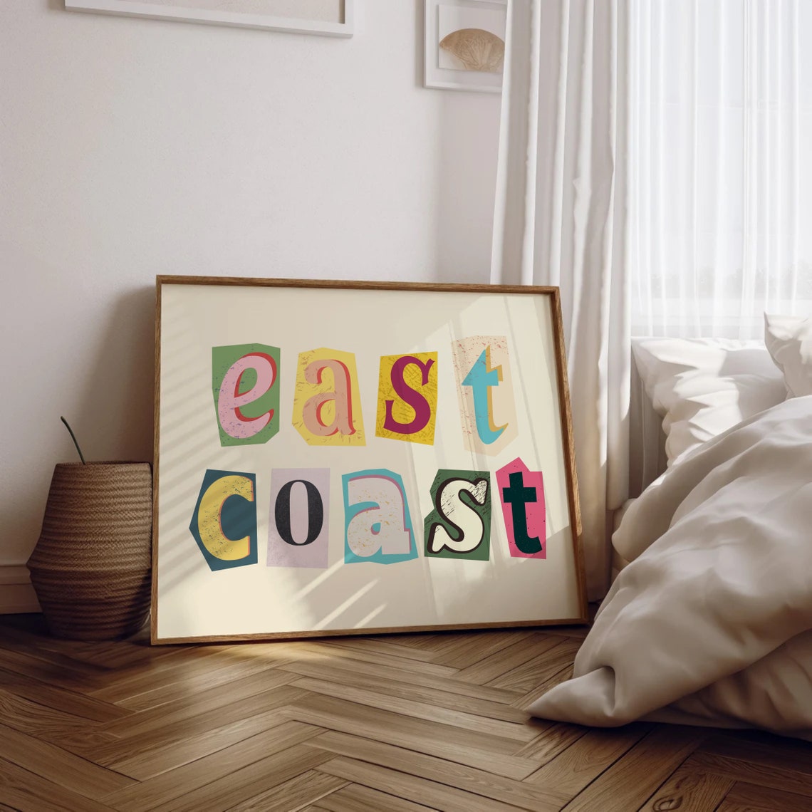 East Coast Wall Art Coastal Cowgirl Wall Art Coconut Girl Decor Aesthetic Trendy Above Bed Wall Art Magazine Cutouts Poster - Image 2