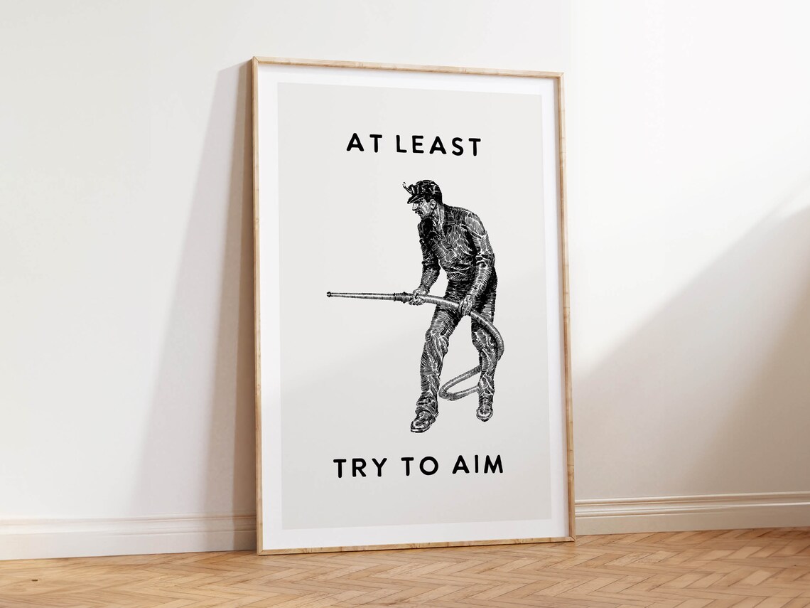 Retro Funny Bathroom Poster, Toilet Humor Wall Art - Image 2