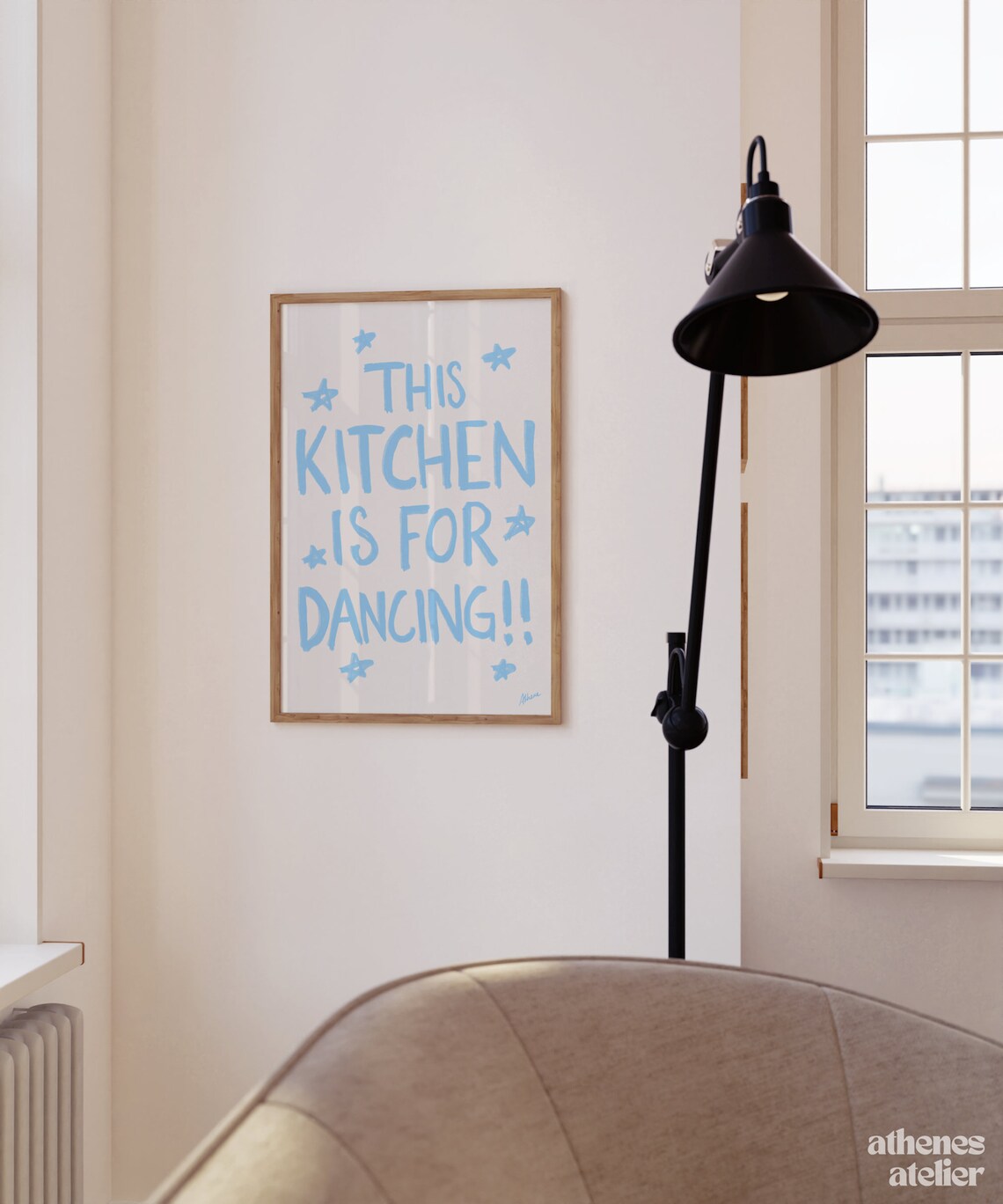 This Kitchen Is For Dancing, Scandi Quote Poster - Image 4