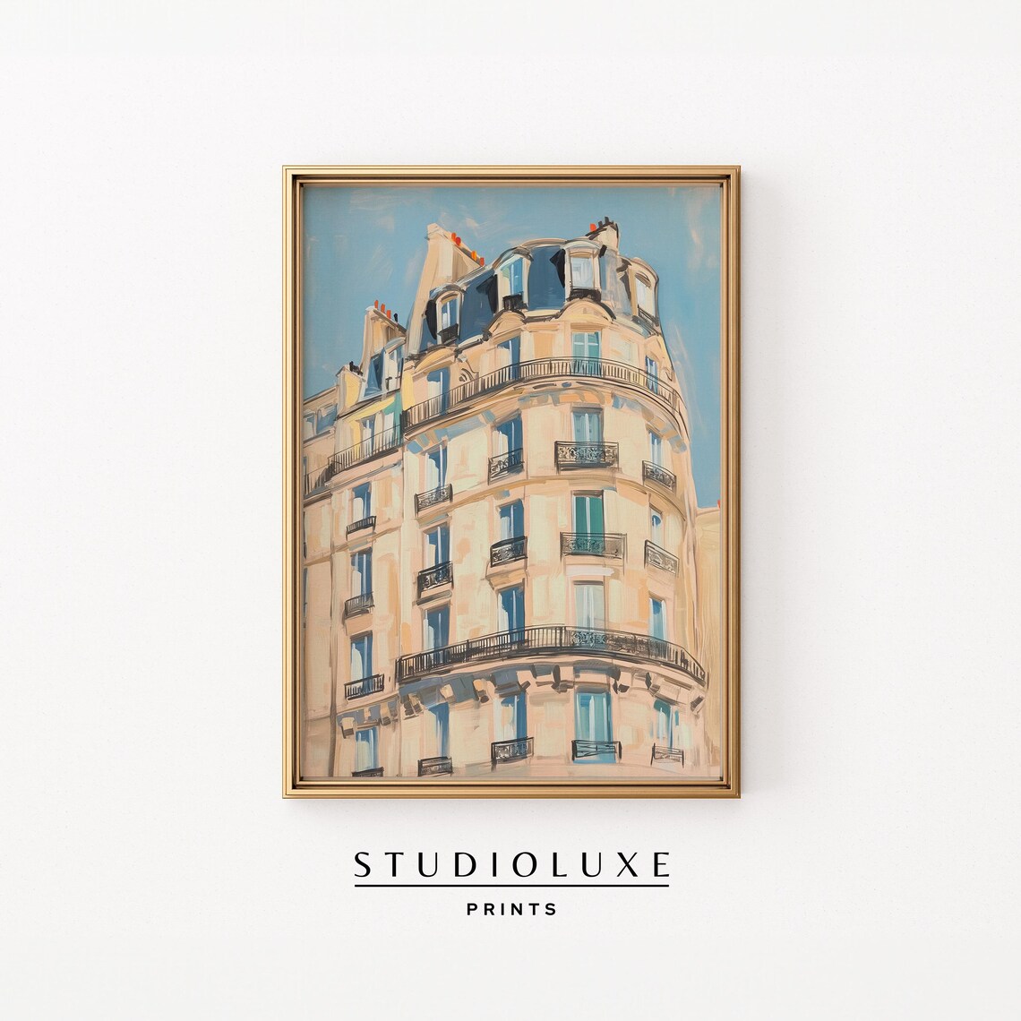 Parisian Apartments Travel Poster, French Wall Art