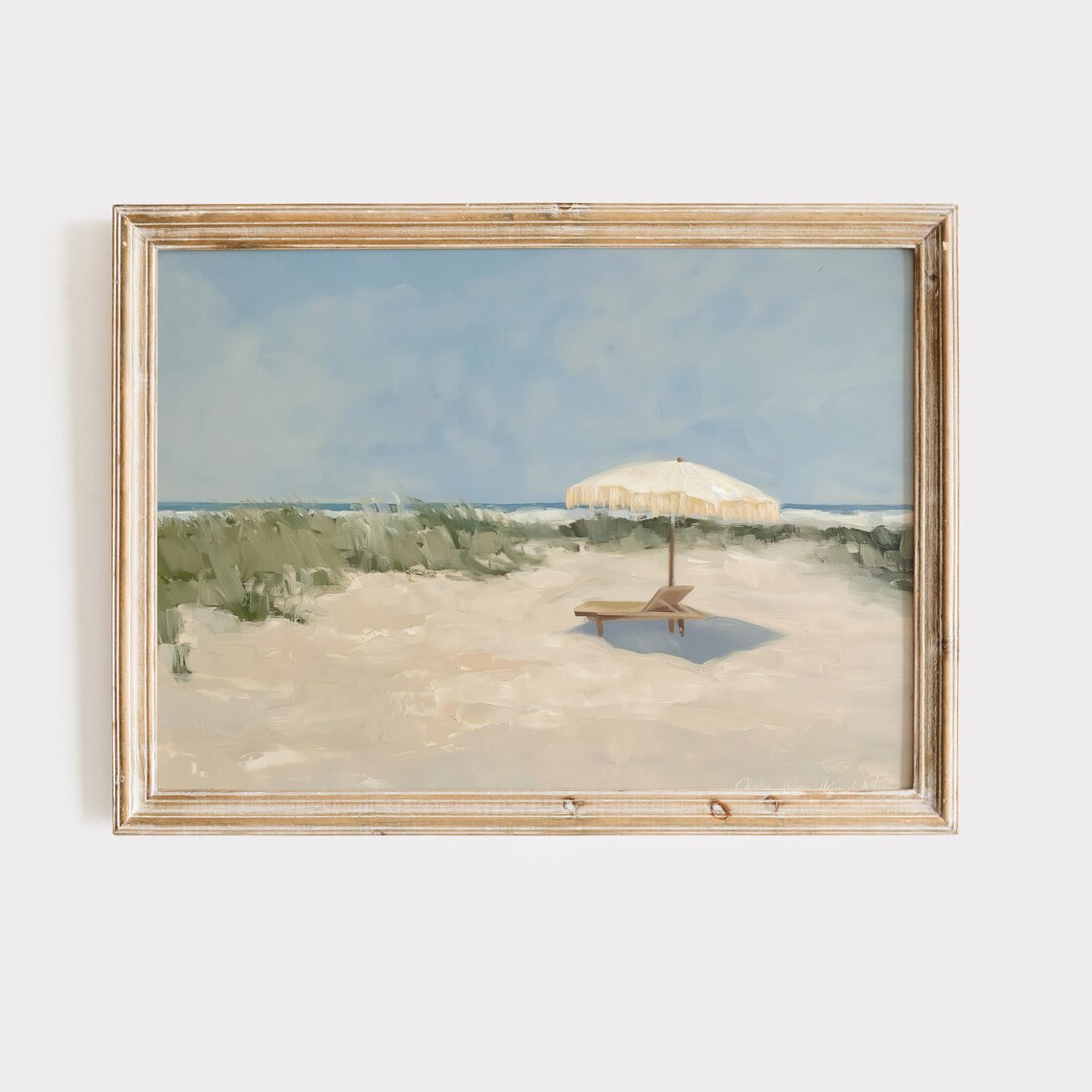 Parasol Beach Coastal Wall Art, East Coast Print