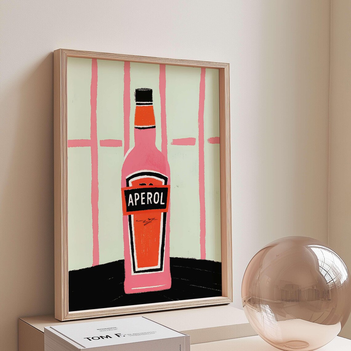 Aperol Spritz, Retro Bar Cart Decor Art Print - Image 4