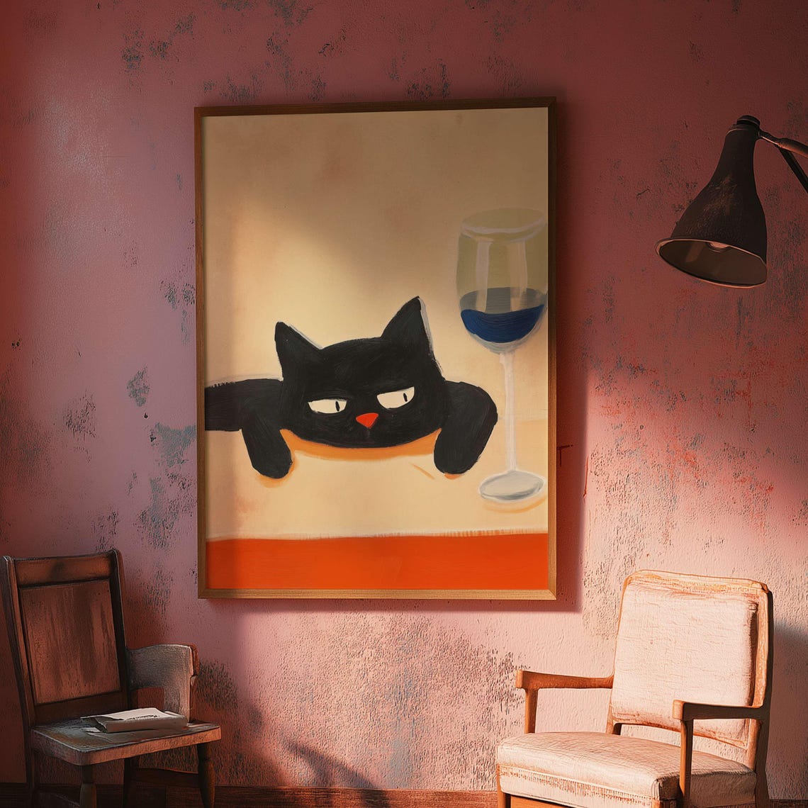 Cat Art Print, Retro Kitchen Decor - Image 3