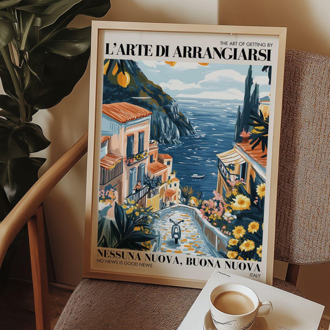 Retro Italian Travel Lover Quote, Amalfi Coast Poster - Image 4