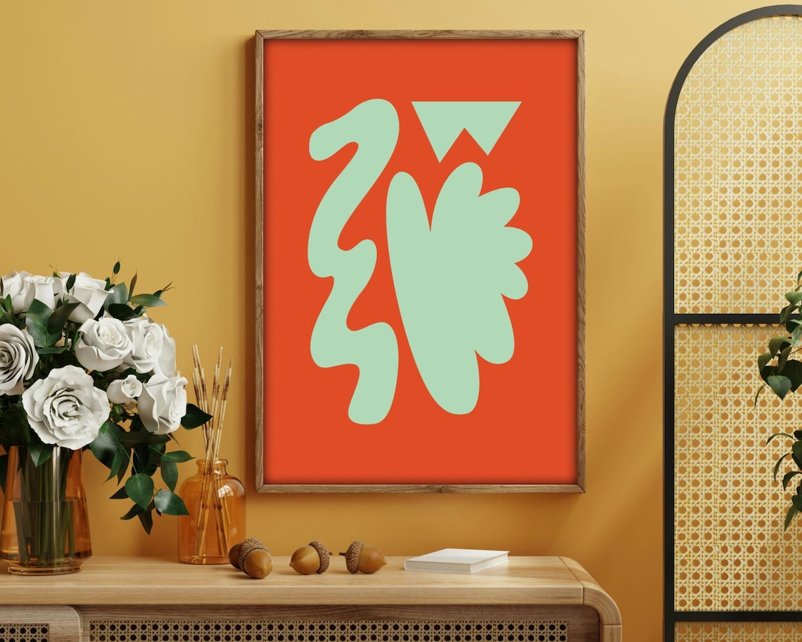 Abstract Bold Shape Art, Modern Wall Print