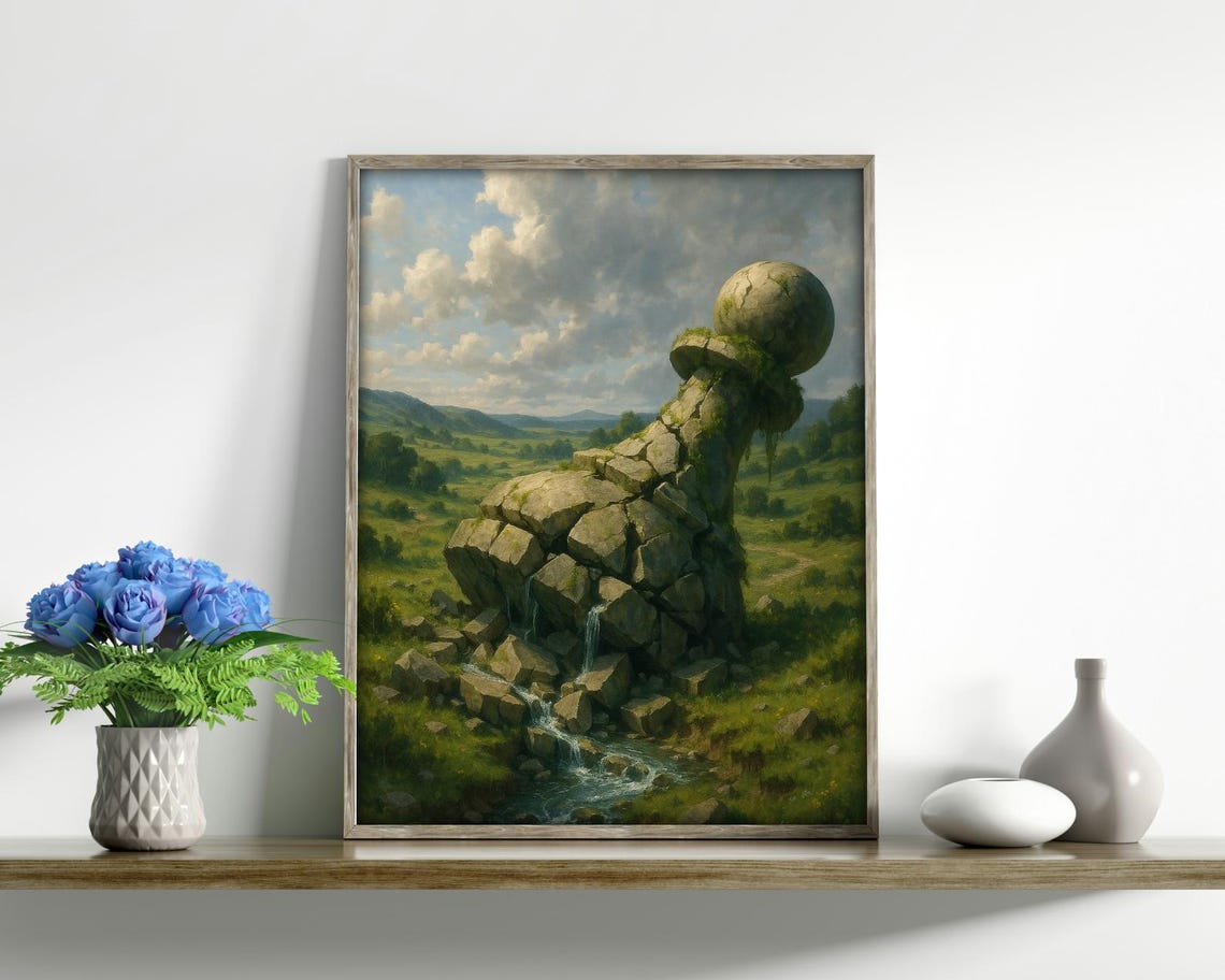 Fallen Pawn Waterfall Surreal Fantasy Chess - Image 3