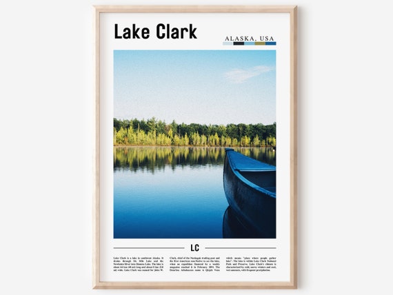 Lake Clark Poster Lake Clark Print Lake Clark Wall Art United States Photo United States Poster United States Print