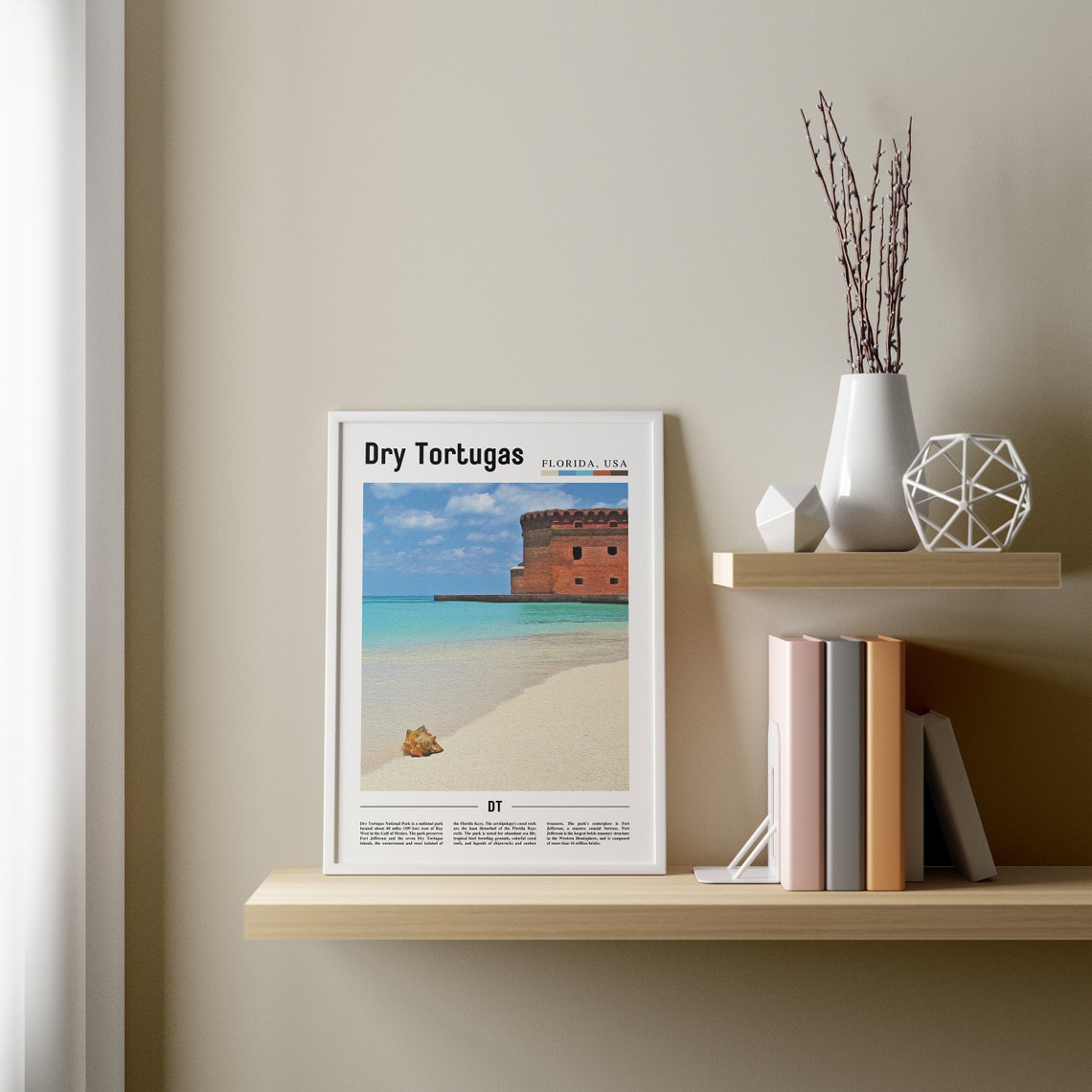 Dry Tortugas Print Dry Tortugas Poster Dry Tortugas Wall Art Oil Painting Poster City Print City Artwork Travel Artwork Travel Wall Art - Image 3