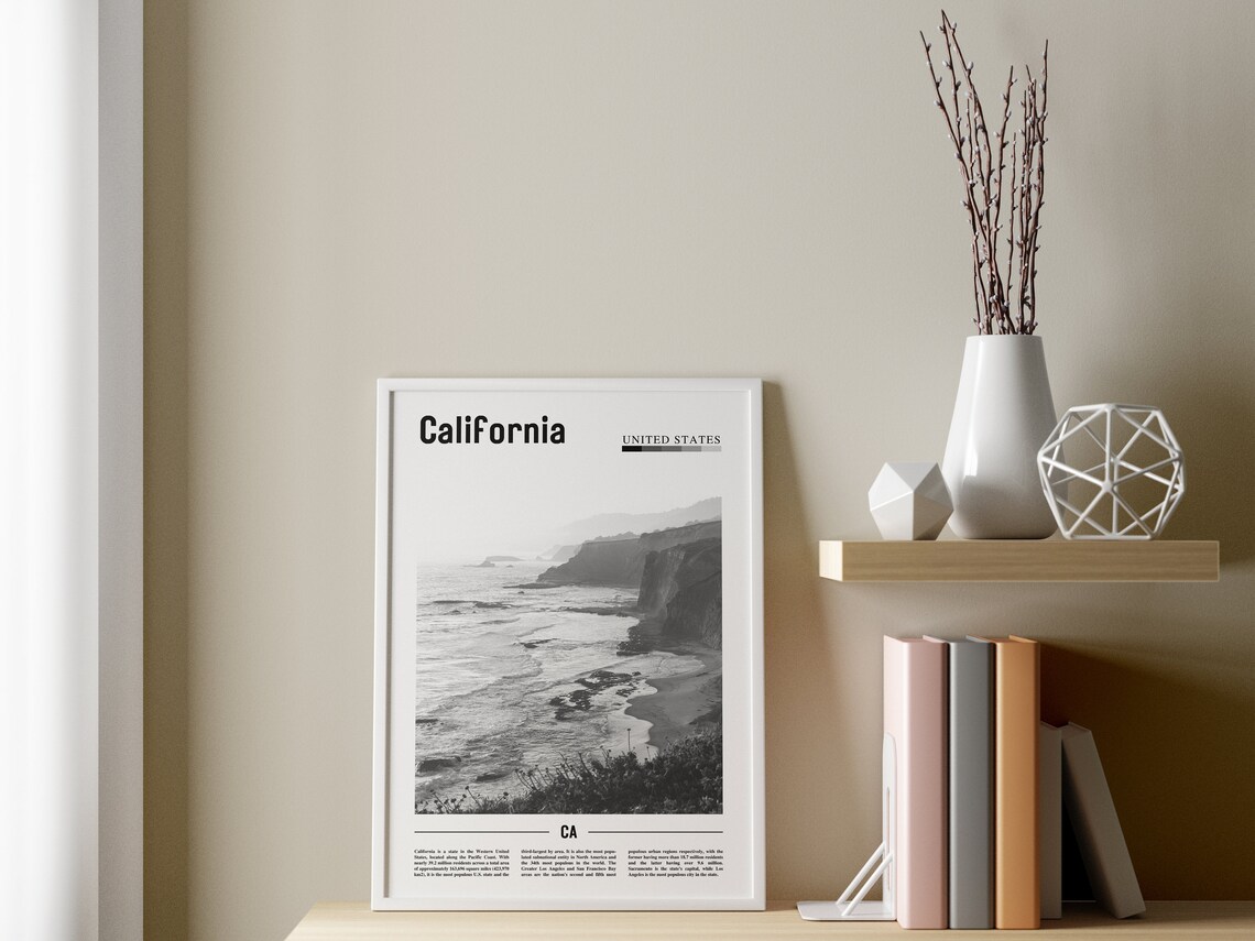California Poster, Minimal Travel Poster - Image 3