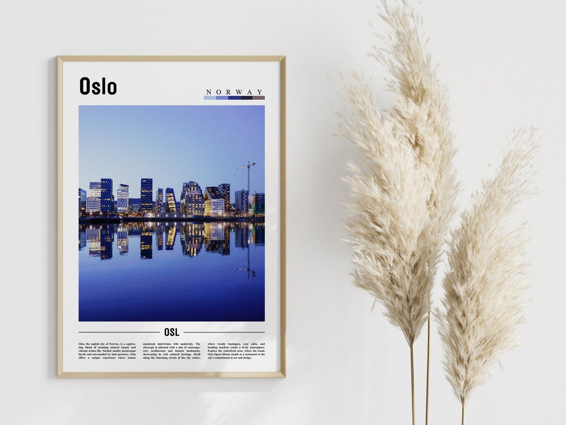 Oslo Poster Oslo Print Oslo Wall Art Europe Photo Europe Poster Europe Print Travel Poster - Image 4
