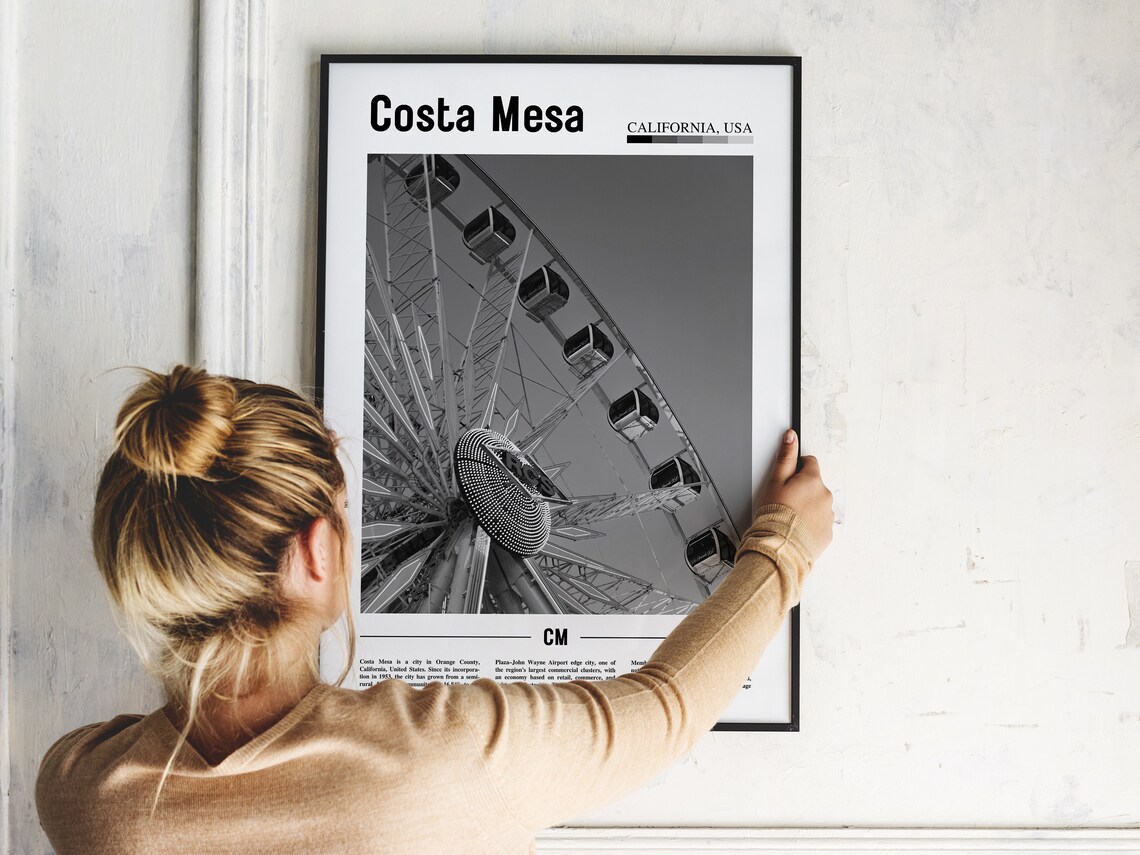 Costa Mesa Travel Poster, Minimal Travel Print - Image 5