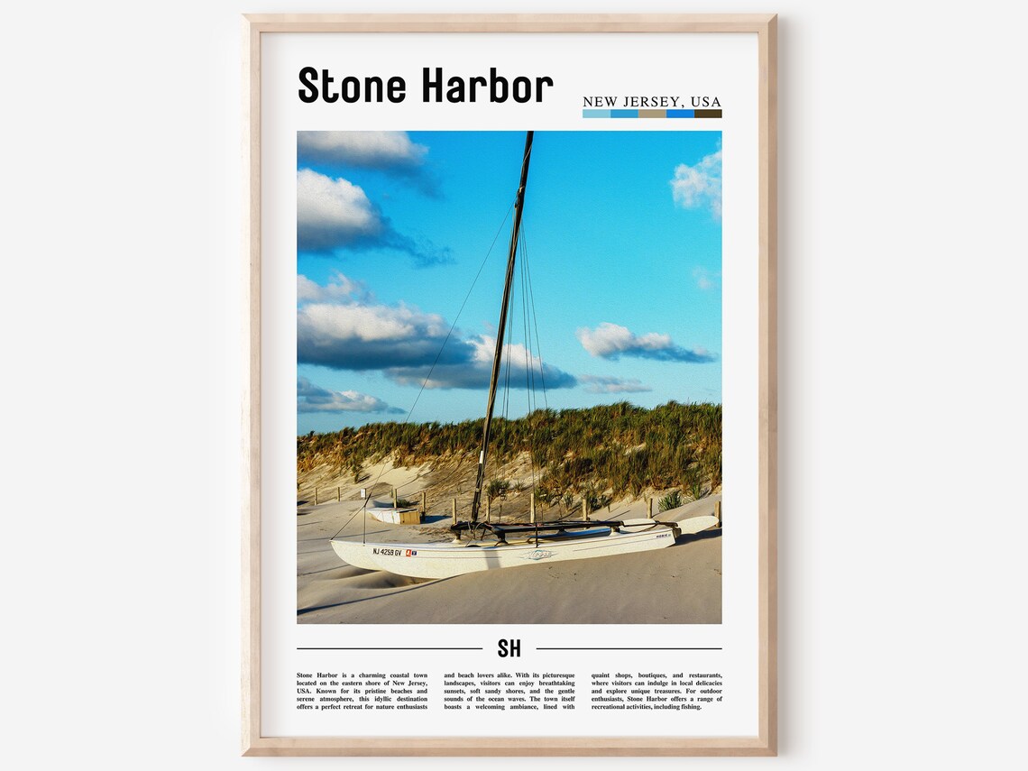 Stone Harbor Poster Stone Harbor Print Stone Harbor Wall Art United States Photo United States Poster United States Print