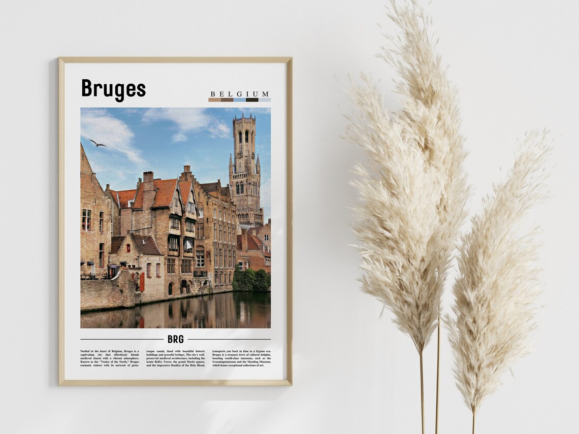Bruges Poster Bruges Print Bruges Wall Art Europe Photo Europe Poster Europe Print Travel Poster - Image 4