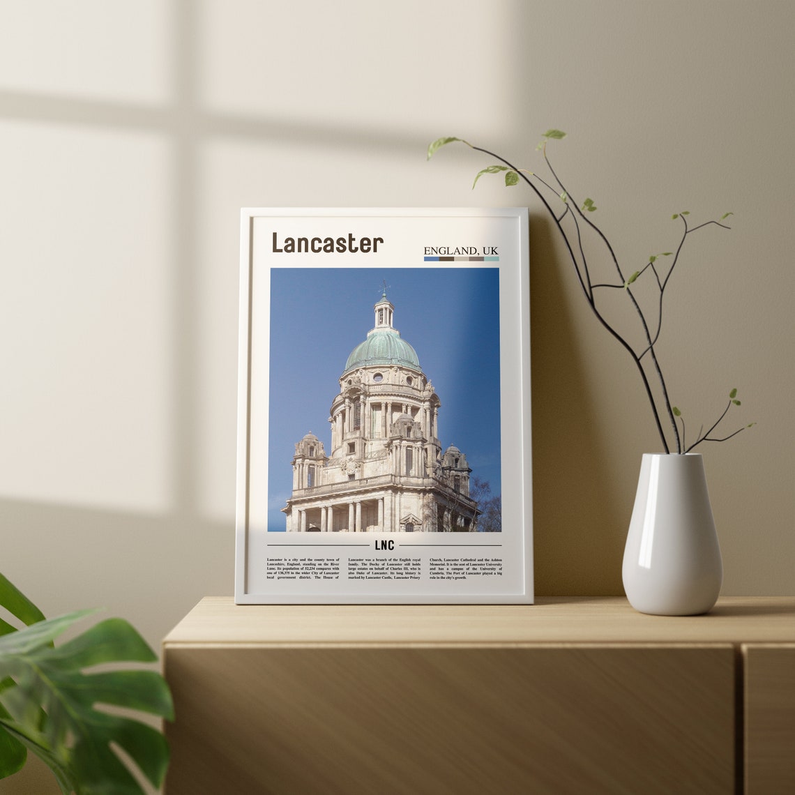 Lancaster Print Lancaster Poster Lancaster Wall Art Oil Painting Poster Colorful City Print City Artwork Travel Artwork Travel Wall Art - Image 2