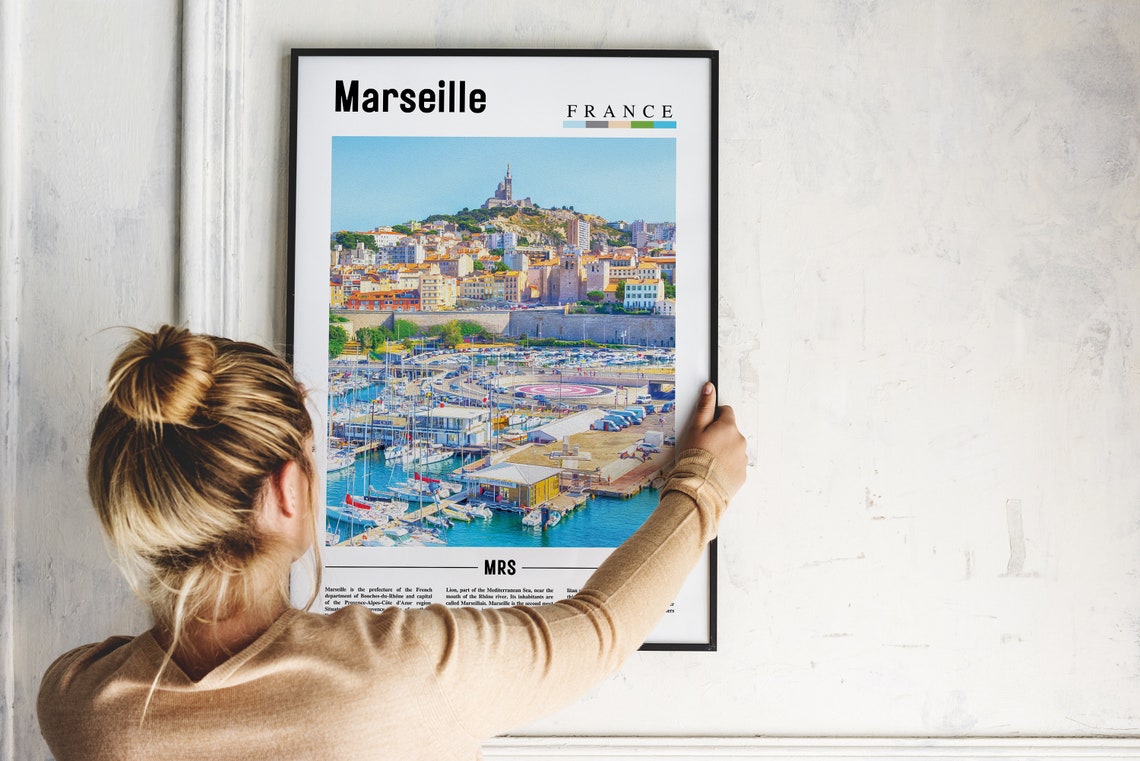 Marseille Print Marseille Poster Marseille Wall Art Oil Painting Poster Colorful City Print City Artwork Travel Artwork Travel Wall Art - Image 4