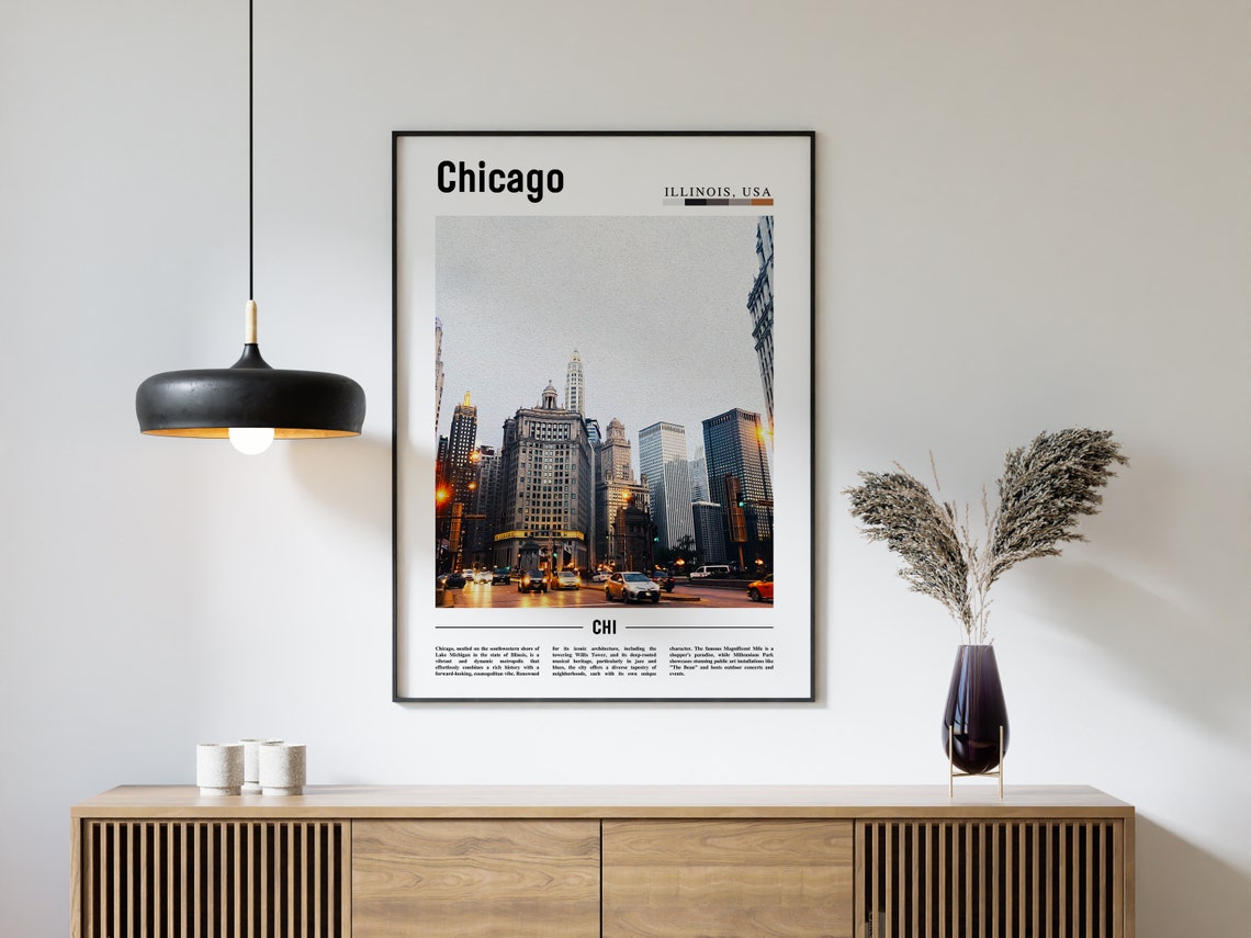 Chicago Print Chicago Poster Chicago Wall Art United States Photo United States Poster United States Print - Image 4