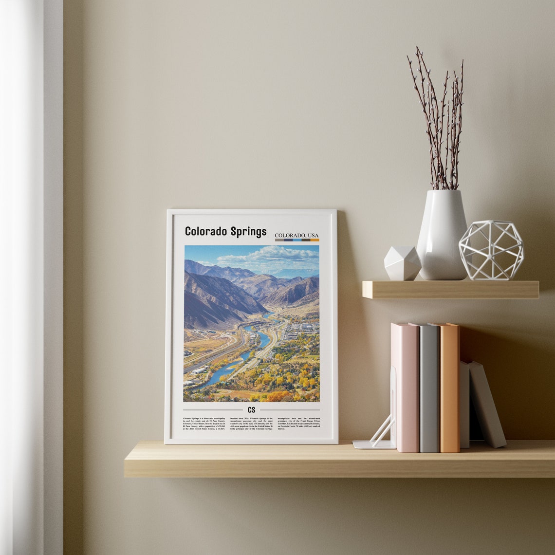 Colorado Springs Print Colorado Springs Poster Colorado Springs Wall Art Oil Painting Poster City Artwork Travel Artwork Travel Wall Art - Image 3