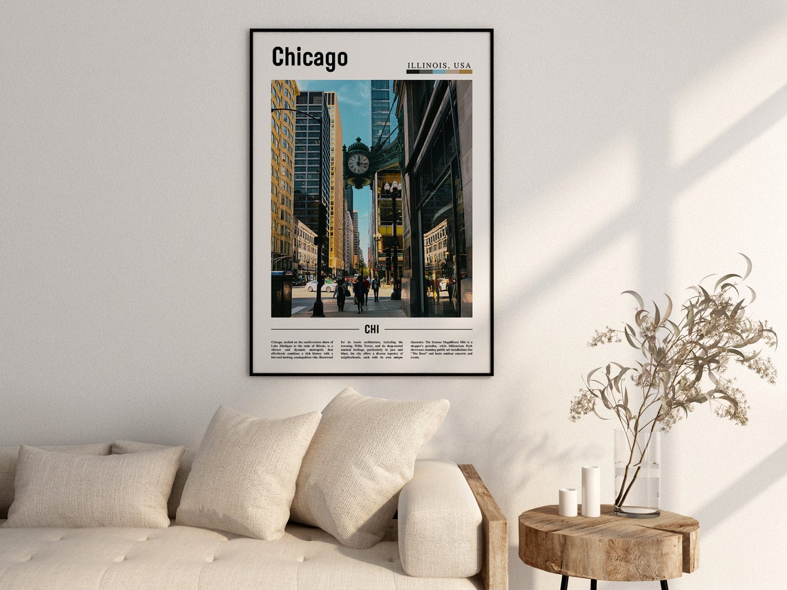 Chicago Print Chicago Poster Chicago Wall Art United States Photo United States Poster United States Print - Image 2