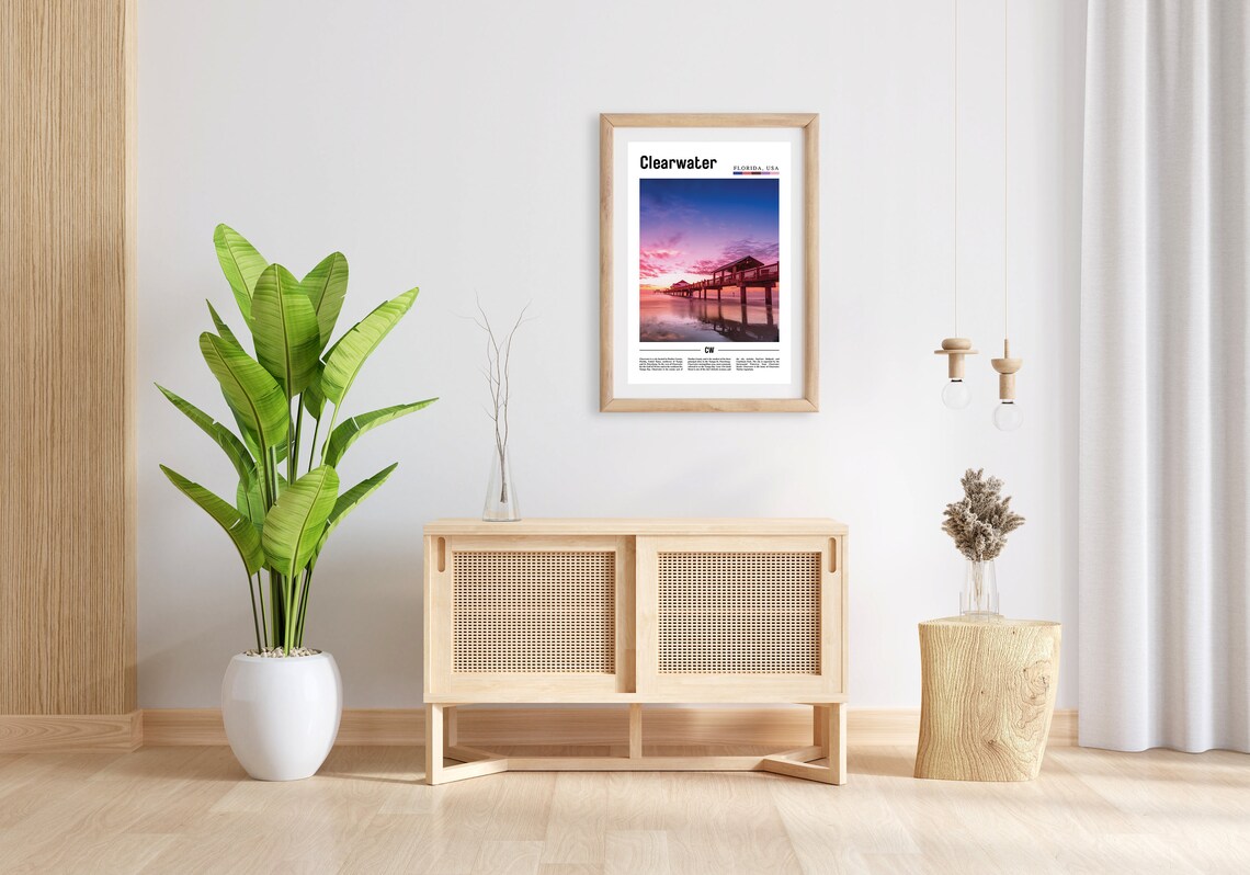 Clearwater Travel Poster, Colorful City Artwork - Image 5