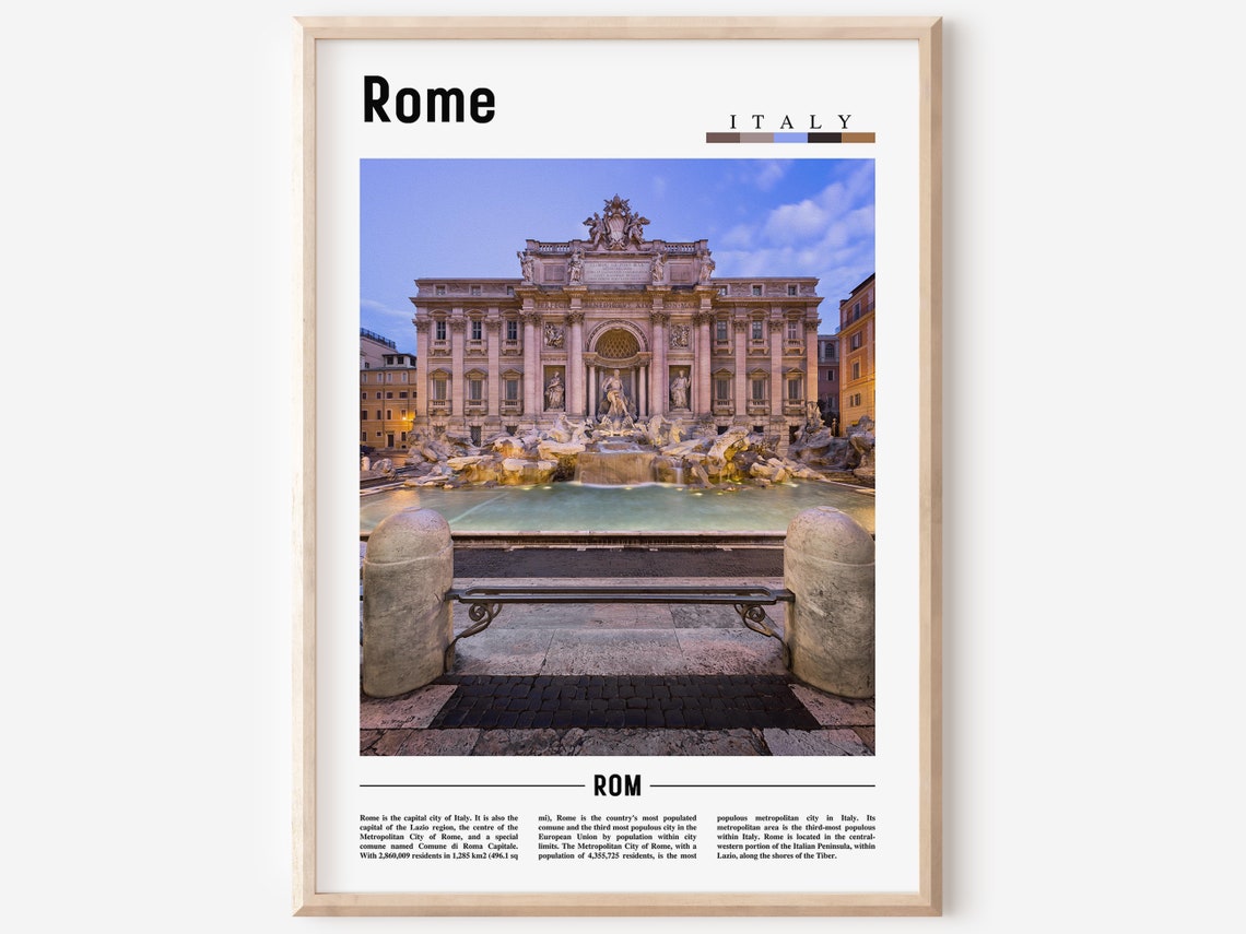 Rome Poster Rome Print Rome Wall Art Italy Photo Italy Poster Italy Print Italy Wall Art Minimal Travel Poster