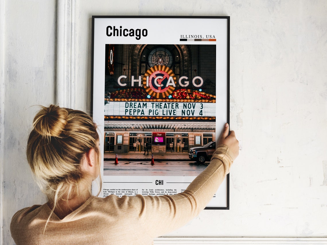Chicago Print Chicago Poster Chicago Wall Art United States Photo United States Poster United States Print - Image 5