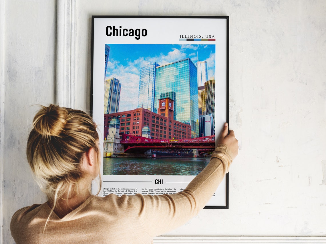 Chicago Print Chicago Poster Chicago Wall Art United States Photo United States Poster United States Print - Image 5