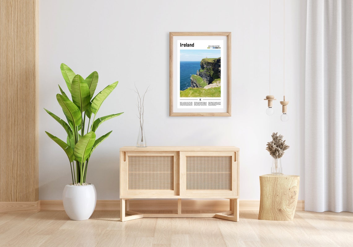 Ireland Poster Ireland Print Ireland Wall Art Minimal Travel Print Minimal City Poster Travel Destination Oil Painting Poster - Image 4