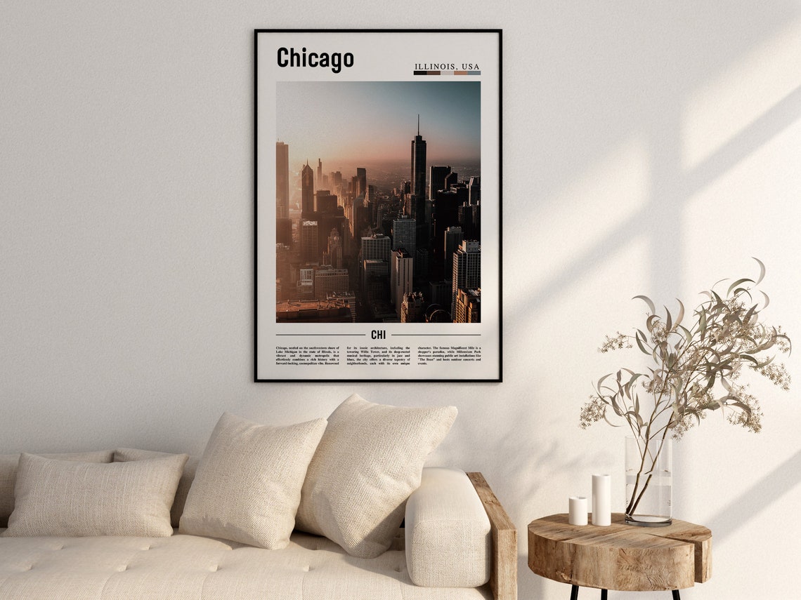 Chicago Print Chicago Poster Chicago Wall Art United States Photo United States Poster United States Print - Image 2