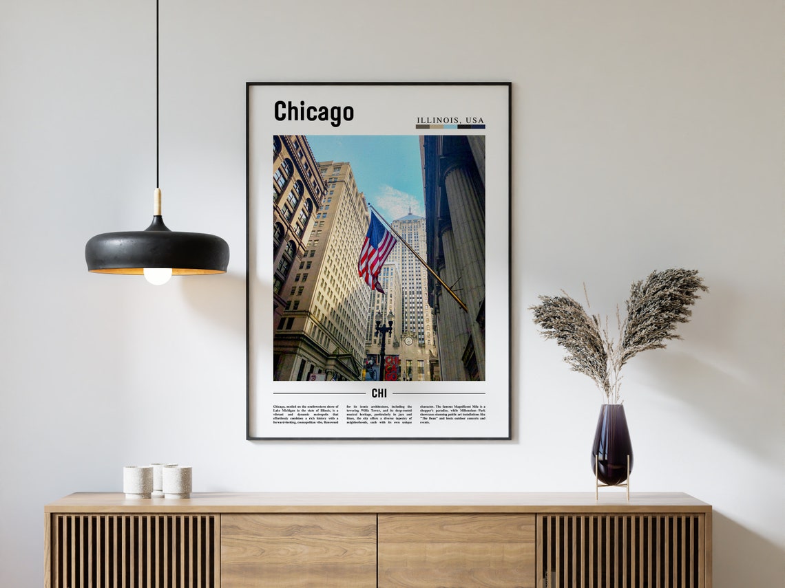 Chicago Print Chicago Poster Chicago Wall Art United States Photo United States Poster United States Print - Image 4
