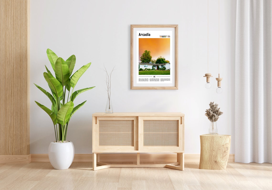 Arcadia Print Arcadia Poster Arcadia Wall Art Minimal Travel Print Minimal City Poster Travel Destination City Print Oil Painting Poster - Image 3