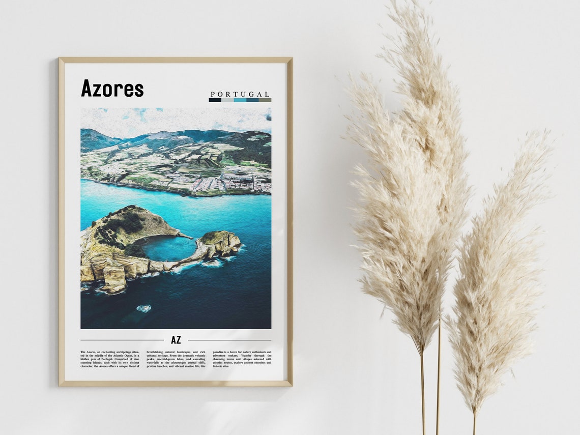 Azores Poster Azores Print Azores Wall Art Europe Photo Europe Poster Europe Print Travel Poster - Image 3