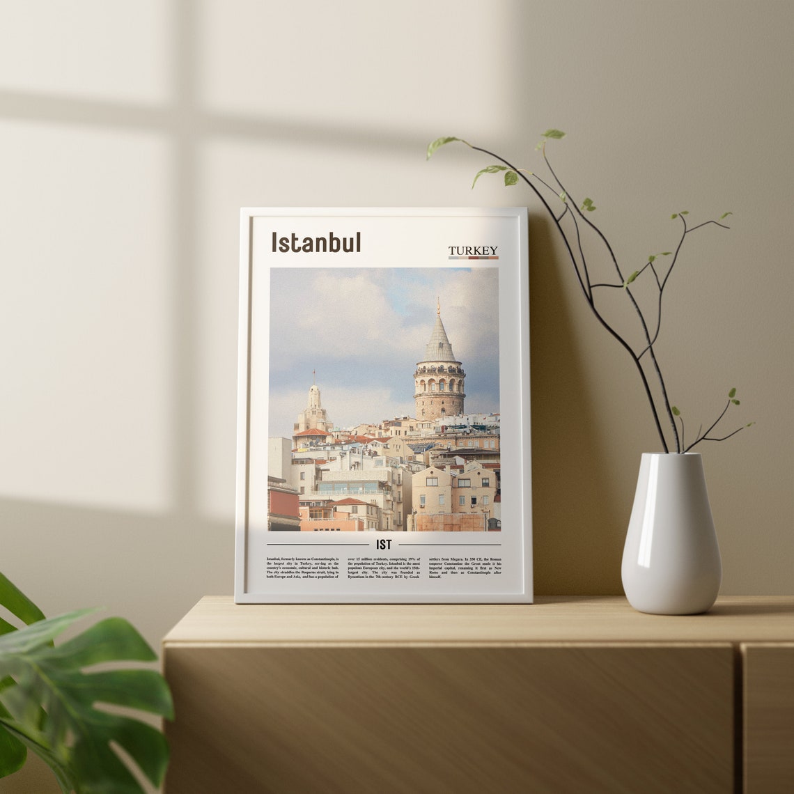 Istanbul Print Istanbul Poster Istanbul Wall Art Oil Painting Poster Colorful City Print City Artwork Travel Artwork Travel Wall Art - Image 2
