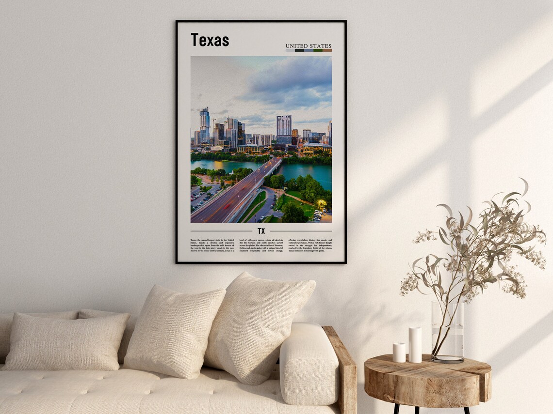Texas Poster, United States Travel Poster - Image 2
