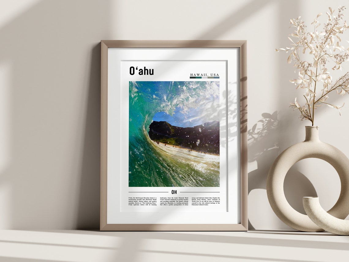 Oahu Poster Oahu Print Oahu Wall Art United States Photo United States Poster United States Print - Image 3