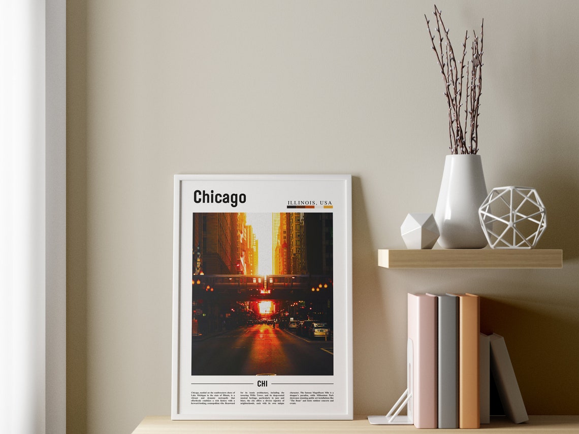 Chicago Print Chicago Poster Chicago Wall Art United States Photo United States Poster United States Print - Image 3