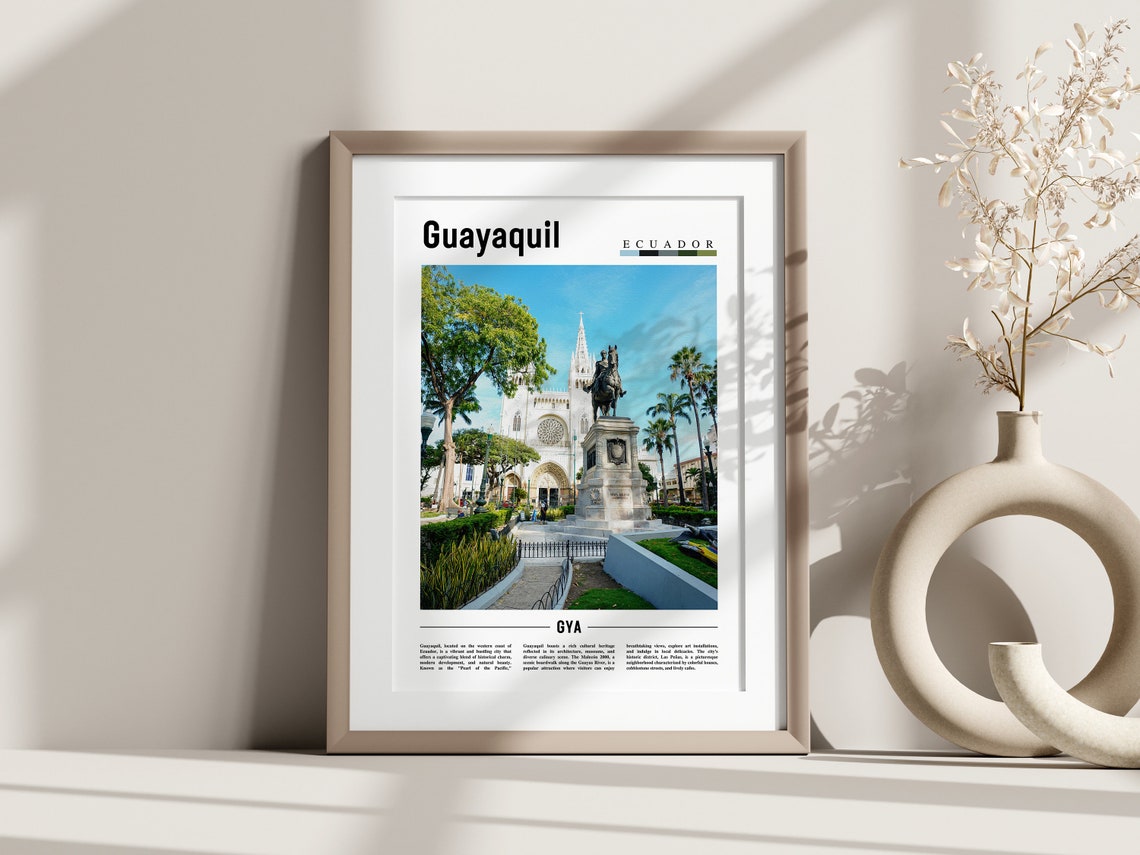 Guayaquil Poster Guayaquil Print Guayaquil Wall Art South America Poster South America Print Travel Poster - Image 3