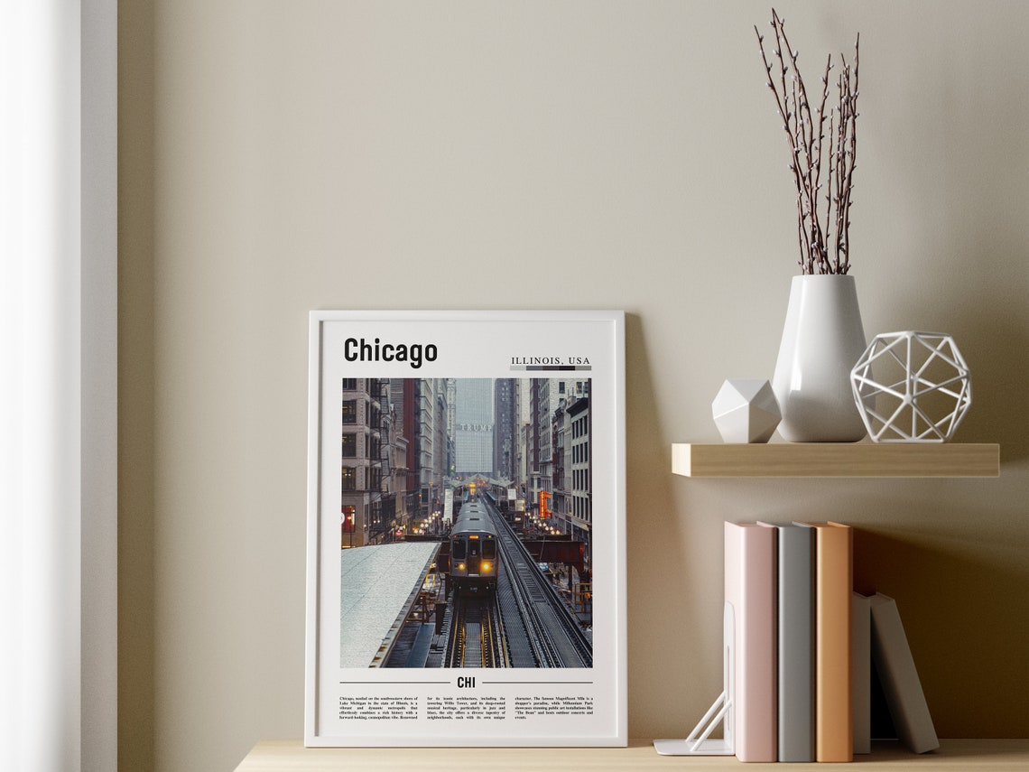 Chicago Print Chicago Poster Chicago Wall Art United States Photo United States Poster United States Print - Image 3