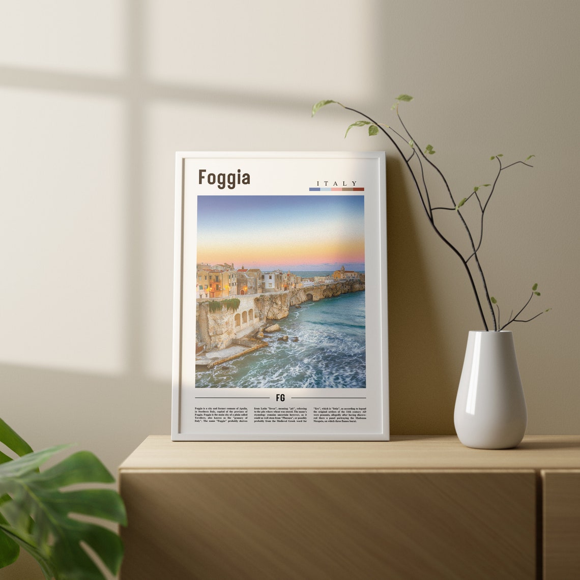 Foggia Print Foggia Poster Foggia Wall Art Italy Photo Italy Poster Italy Print Italy Wall Art Minimal Travel Poster - Image 3