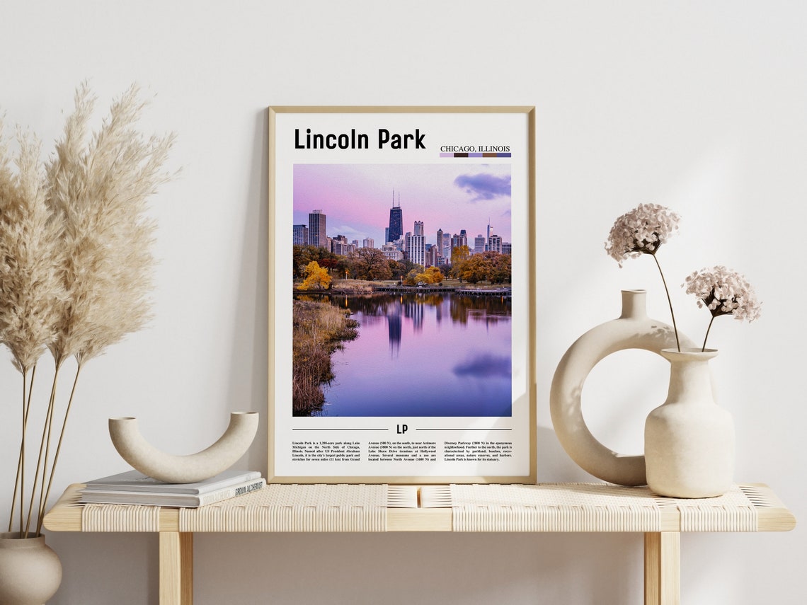 Lincoln Park Poster Lincoln Park Print Lincoln Park Wall Art United States Photo United States Poster United States Print - Image 6
