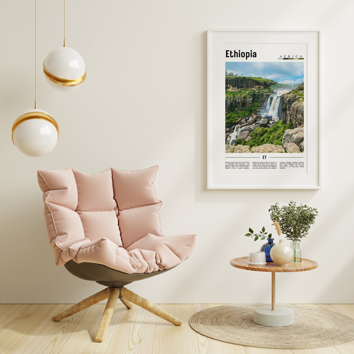 Ethiopia Poster Ethiopia Print Ethiopia Wall Art Minimal Travel Print Travel Destination Oil Painting Poster - Image 6