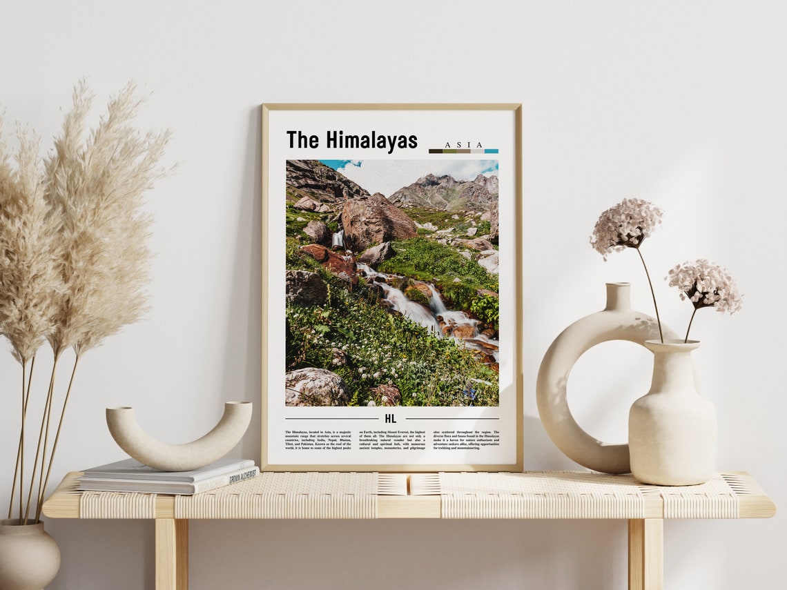 The Himalayas Poster The Himalayas Print The Himalayas Wall Art Asia Print Asia Poster Asia Photo Minimal Travel Poster - Image 6